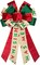 Large Christmas Wreath Bows, Christmas Words Velvet Ribbon Bows for Wreaths, Large Tree Topper Bows for Christmas Home Garden Indoor Outdoor Party Decoration Wreath Ornament Supplies